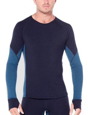 Ondershirt Icebreaker Mens 260 Zone LS Crewe Midnight Navy Prussian Blue