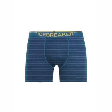 Boxershort Icebreaker Mens Anatomica Boxers Prussian Blue Ginger Stripe