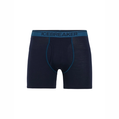 Boxershort Icebreaker Mens Anatomica Boxers w Fly Midnight Navy Prussian Blue