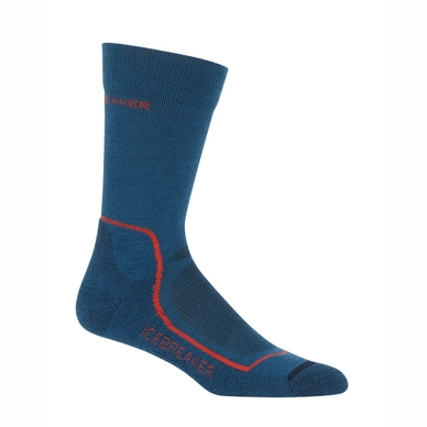Sokken Icebreaker Mens Hike+ Light Crew Prussian Blue Midnight Navy Chili Red