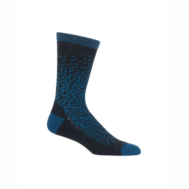 Sokken Icebreaker Mens Lifestyle Light Crew GFX Jet Heather Prussian Blue