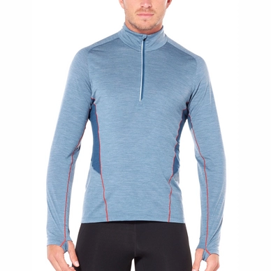 Ondershirt Icebreaker Mens Strike Lite LS Half Zip Granite Blue Heather