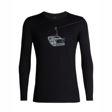 Longsleeve Icebreaker Mens Tech Lite LS Crewe Camper Lift Black