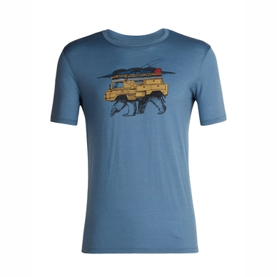 T-Shirt Icebreaker Mens Tech Lite SS Crewe Arctic Explorers Granite Blue