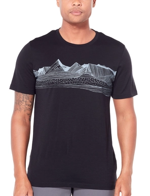 T-Shirt Icebreaker Mens Tech Lite SS Crewe Pyrenees Black