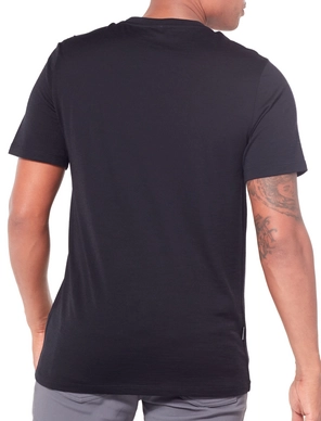T-Shirt Icebreaker Mens Tech Lite SS Crewe Pyrenees Black