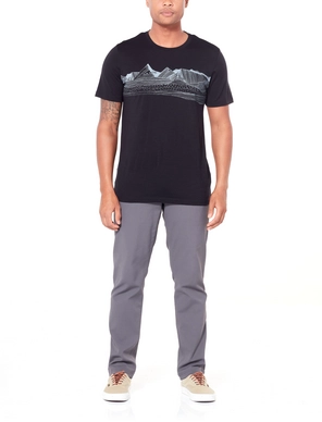 T-Shirt Icebreaker Mens Tech Lite SS Crewe Pyrenees Black