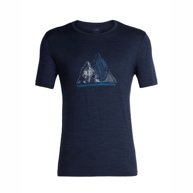 T-Shirt Icebreaker Tech Lite SS Crewe Sum of Parts Dk Night Heather Herren
