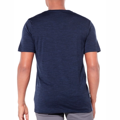 T-Shirt Icebreaker Mens Tech Lite SS Crewe Sum of Parts Dk Night Heather