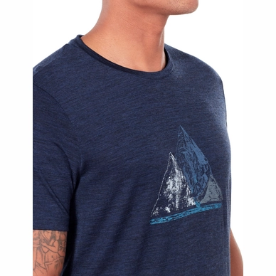T-Shirt Icebreaker Mens Tech Lite SS Crewe Sum of Parts Dk Night Heather