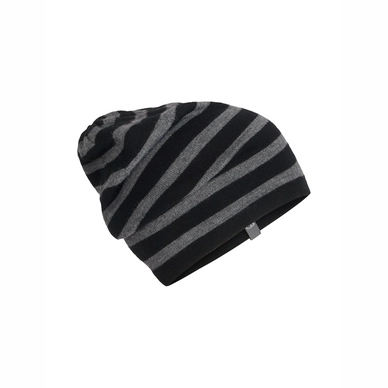 Muts Icebreaker Adult Stripe Slouch Beanie Black
