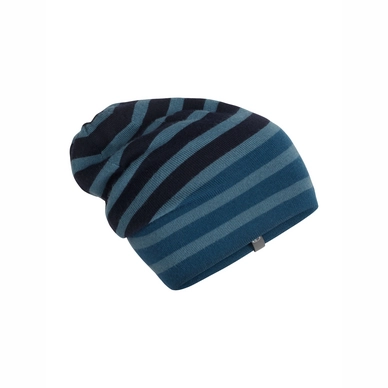 Mütze Icebreaker Adult Stripe Slouch Beanie Prussian Blue