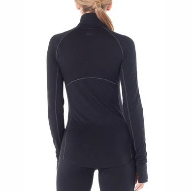 Ondershirt Icebreaker Womens 200 Zone LS Half Zip Black Mineral