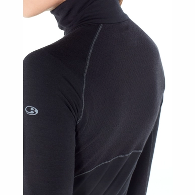 Ondershirt Icebreaker Womens 200 Zone LS Half Zip Black Mineral