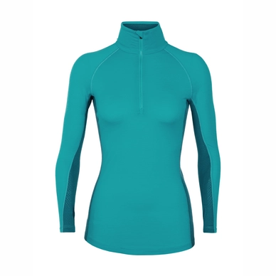Ondershirt Icebreaker Womens 200 Zone LS Half Zip Arctic Teal Kingfisher Dew