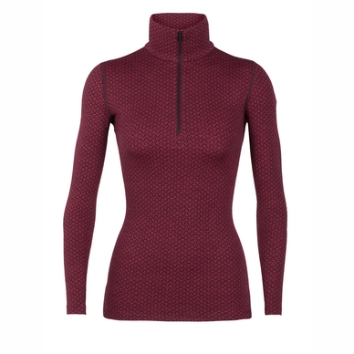 Ondershirt Icebreaker Womens 250 Vertex LS Half Zip Mountain Dash Prism Velvet