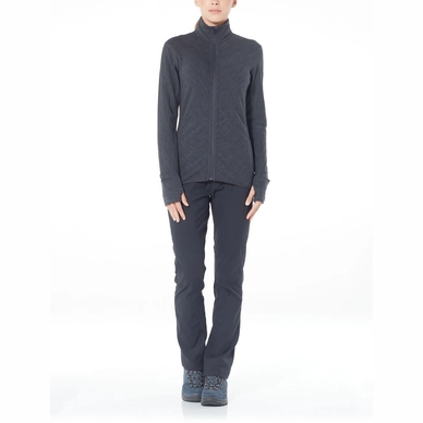 Vest Icebreaker Womens Descender LS Zip Jet Heather Prism