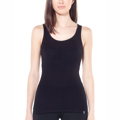 Tanktop Icebreaker Womens Luxe Rib Long Tank Black