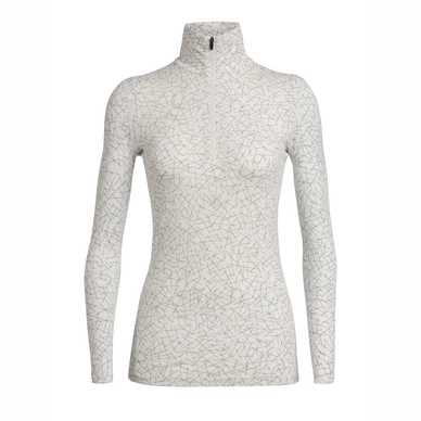 T-shirt à Manches Longues Icebreaker Women 200 Oasis LS Half Zip Sky Paths Snow