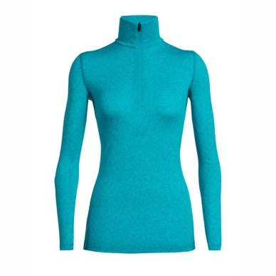 Longsleeve Icebreaker Women 200 Oasis LS Half Zip Sky Paths Arctic Teal