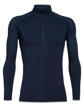 Longsleeve Icebreaker Men 200 Zone Seamless LS Half Zip Midnight Navy