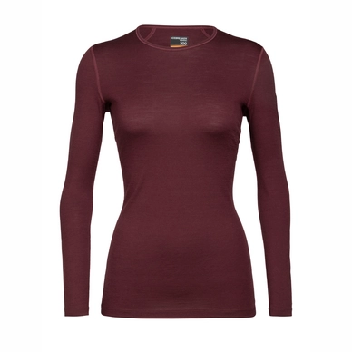Longsleeve Icebreaker 200 Oasis LS Crewe Redwood Damen