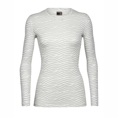 Longsleeve Icebreaker Women 200 Oasis LS Crewe Napasoq Lines Snow