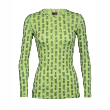 Longsleeve Icebreaker Women 200 Oasis LS Crewe Snow Heritage Aloe