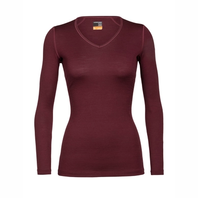 Longsleeve Icebreaker Women 200 Oasis LS V Redwood
