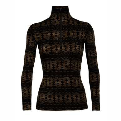 Longsleeve Icebreaker Women 250 Vertex LS Half Zip Crystalline Black