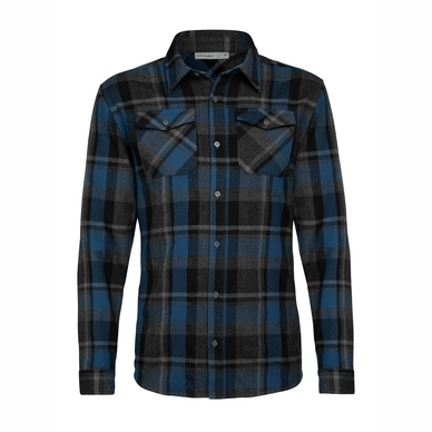 Chemisier Icebreaker Men Lodge LS Flannel Shirt Black