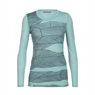 Longsleeve Icebreaker Women Tech Lite LS Low Crewe Melt Layers Hydro