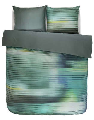 Taies d'oreiller Essenza Fais Green Satin de Coton (50 x 75 cm)
