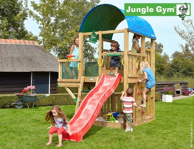 Speelset Jungle Gym Jungle Farm + Balcony Rood