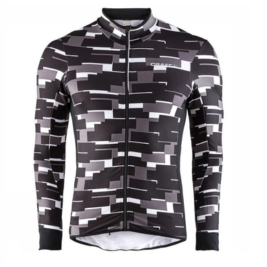 Fietsshirt Craft Men Reel Thermal Jersey P Quad Black