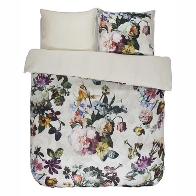 Taies d'oreiller Essenza Fleur Ecru Satin de Coton (50 x 75 cm)