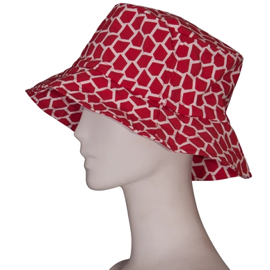 Chapeau de Pluie pliable Happy Rainy Days Roxy Voronoi Rouge Blanc