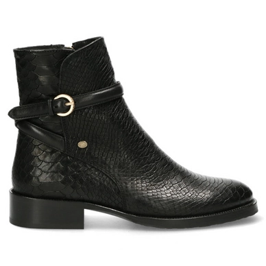 Fred de la Bretoniere Ankle Boot Croco Printed Leather Black Damen