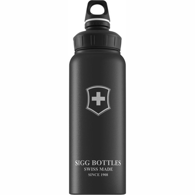 Water Bottle Sigg WMB Swiss Emblem Touch Black 1.0L