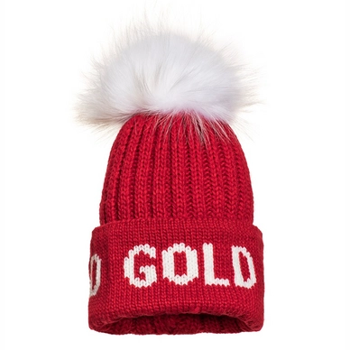 Muts Goldbergh Women Hodd Real Fur Ruby Red