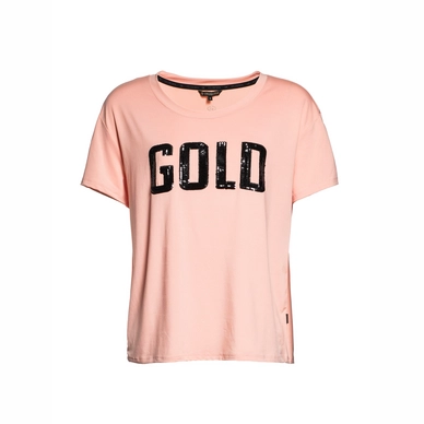 T-Shirt Goldbergh Women Gold Pastell Rose