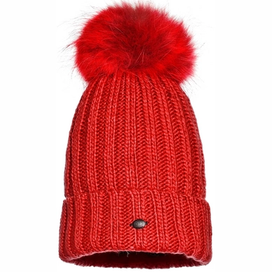 Hat Goldbergh Women Una Beanie Real Raccoon Fur Flame