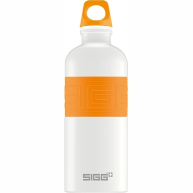 Wasserflasche Sigg CYD Pures Weiß Touch Orange 0.6L