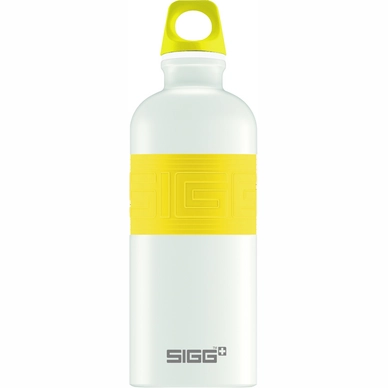Water Bottle Sigg CYD Pure White Touch Yellow 0.6L
