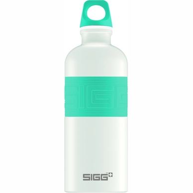 Wasserflasche Sigg CYD Pures Weiß Touch Blue 0,6L