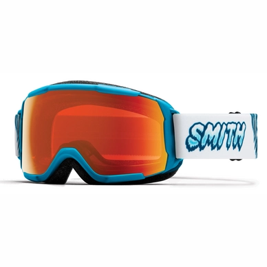 Masque de Ski Smith Grom Junior Cyan Yeti / ChromaPop Everyday Red Mirror