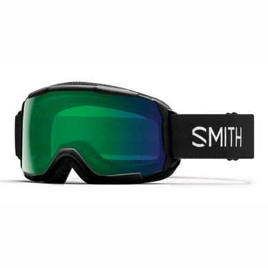Skibril Smith Grom Junior Black / ChromaPop Everyday Green Mirror