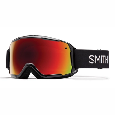 Smith Grom Junior Black Frame Red Sol-X Mirror Skibril