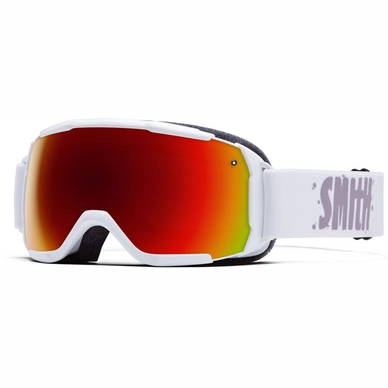 Skibril Smith Grom White Frame Red Sol X Mirror Lens