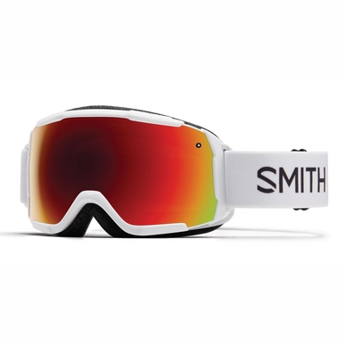 Smith Grom Junior White Frame Red Sol-X Mirror Skibril